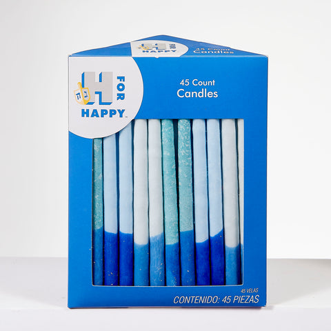 Chanukah Candles Premium Chanukah Candles - Frosted Blues Item C-37-BWN2-BB