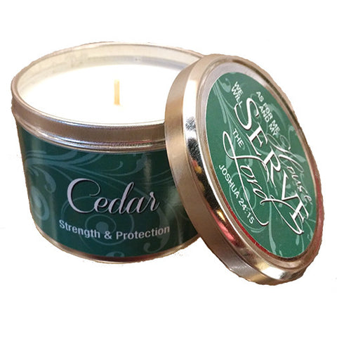 Abba Oil Candle Tin Cedars