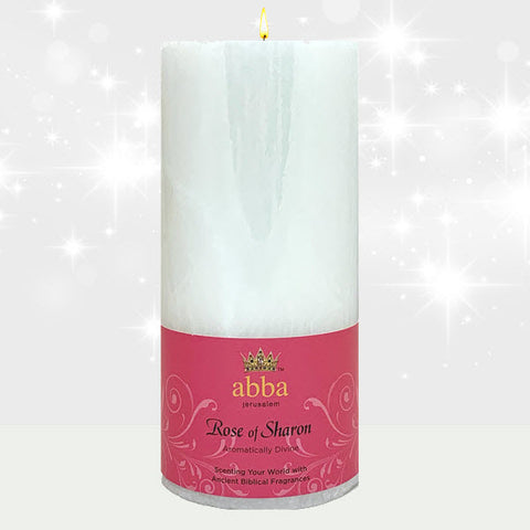 Abba Oil Pillar Candle Rose of Sharon 3 x 4