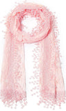 Scarf shawl Leaf Lace Fringes
