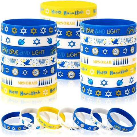 Chanukah Silicone Bracelets Rubber