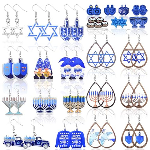 Hanukkah Dangle Earrings