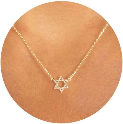 Necklace  Vruia Gold  Star of David