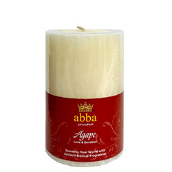 Abba Oil Anointing Oil Agape  Love and Devotion Pillar Candle