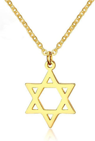 Necklace  AILUOR 18K Gold Plated Megan Star of David Pendant