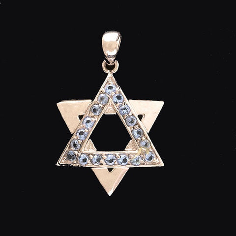 Necklace Sterling Silver Star of David N-55