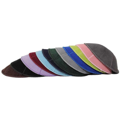 Kippah Black Suede  X-Large