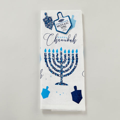 Chanukah Mosaic Tea Towel ITEM TXH-T-W-12