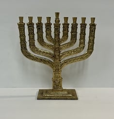 Chanukah Chanukkiah Traditional Brass M-438