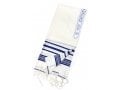 Tallit Wool Blue Silver 24" X 68"
