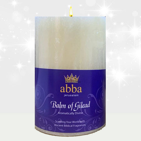 Abba Oil Pillar Candle Balm of Gillead 3 x 4
