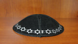 Kippah- Star of David  -Silver/Black YZ-5