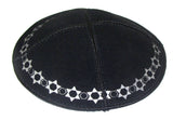 Kippah- Star of David  -Silver/Black YZ-5