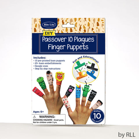 Passover Ten Plagues Foam Finger Puppet Kit ITEM TYKP-PUP