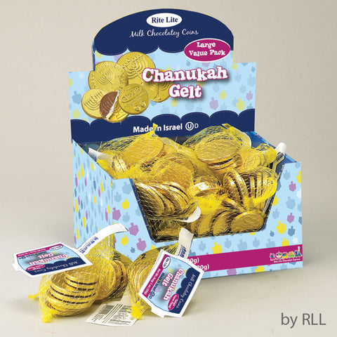 Chanukah Gelt Milk Chocolate Coins ITEM CH-GELT-24