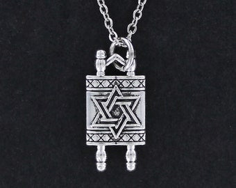 Necklace Torah Scroll Pewter